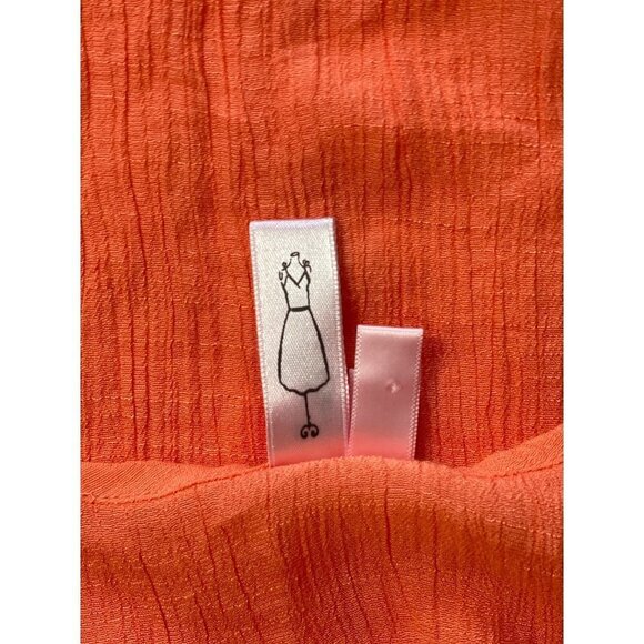 DOLLED UP by F.A.N.C. Women's Size Small Coral Summer Tank Top Crinkle Cut-out - Picture 10 of 10